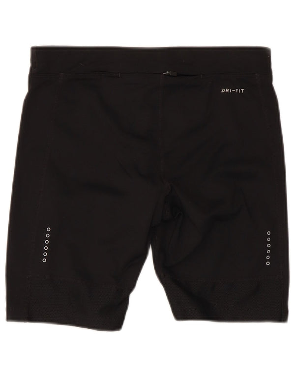 Nike - Pantalones cortos deportivos Dri Fit para mujer, talla 10, poliéster negro pequeño