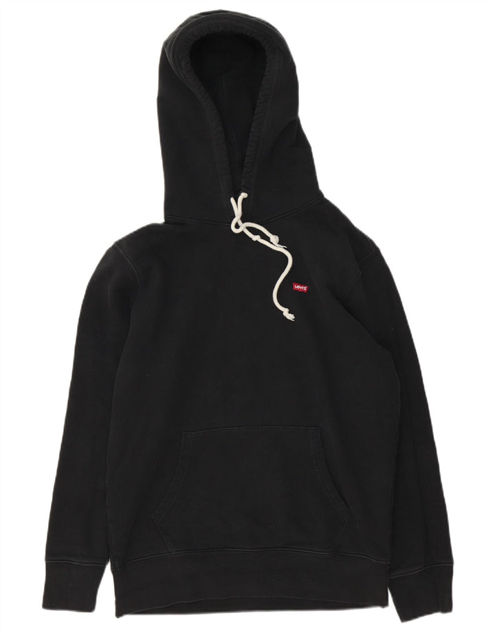 Levi's Hombre Sudadera Con Capucha Jumper Small Algodón Negro