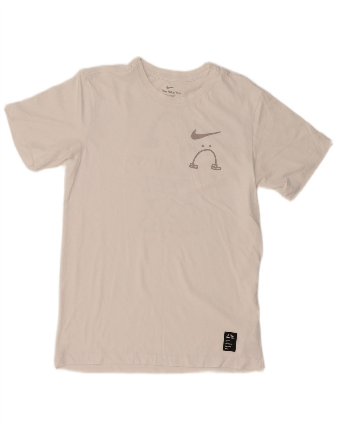 NIKE Camiseta Dri Fit Graphic para Hombre Top pequeño de algodón Blanco