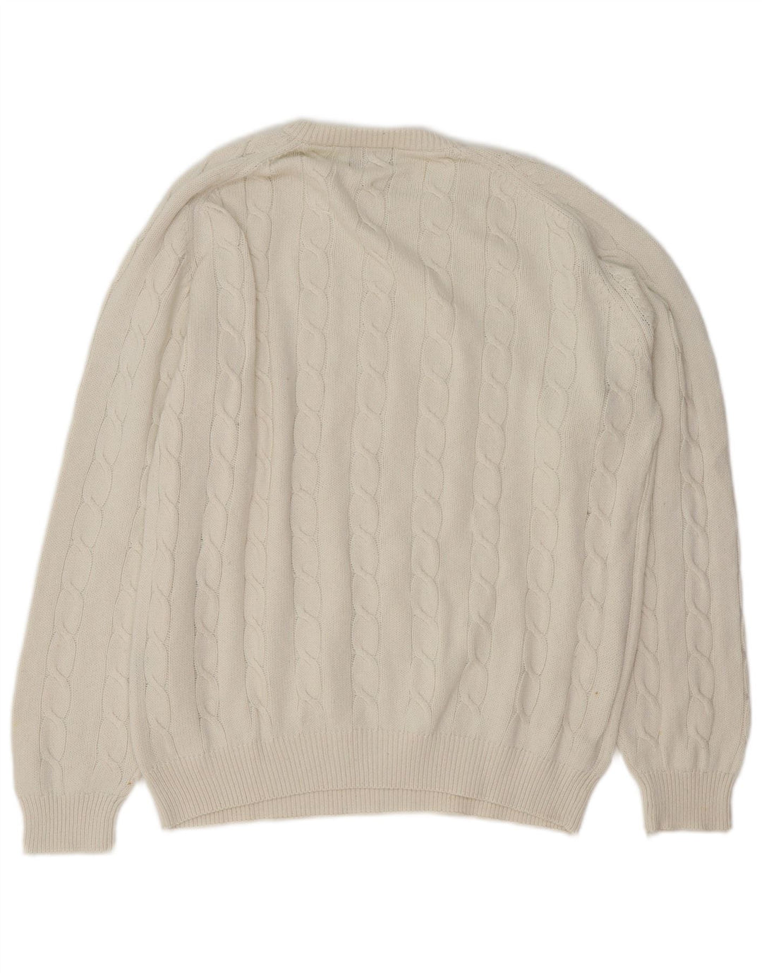 KAPPA Jersey de cuello redondo para hombre, talla grande, algodón blanco