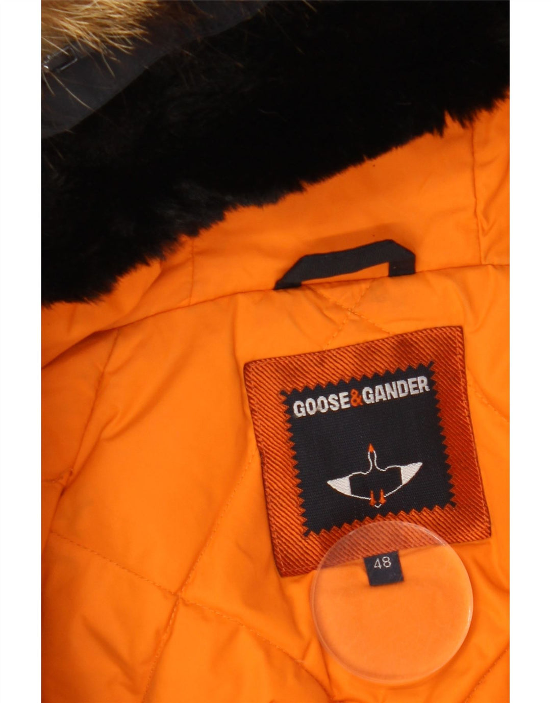 Goose & Gander Chaqueta bomber acolchada con capucha para hombre IT 48 Medium Black Nylon