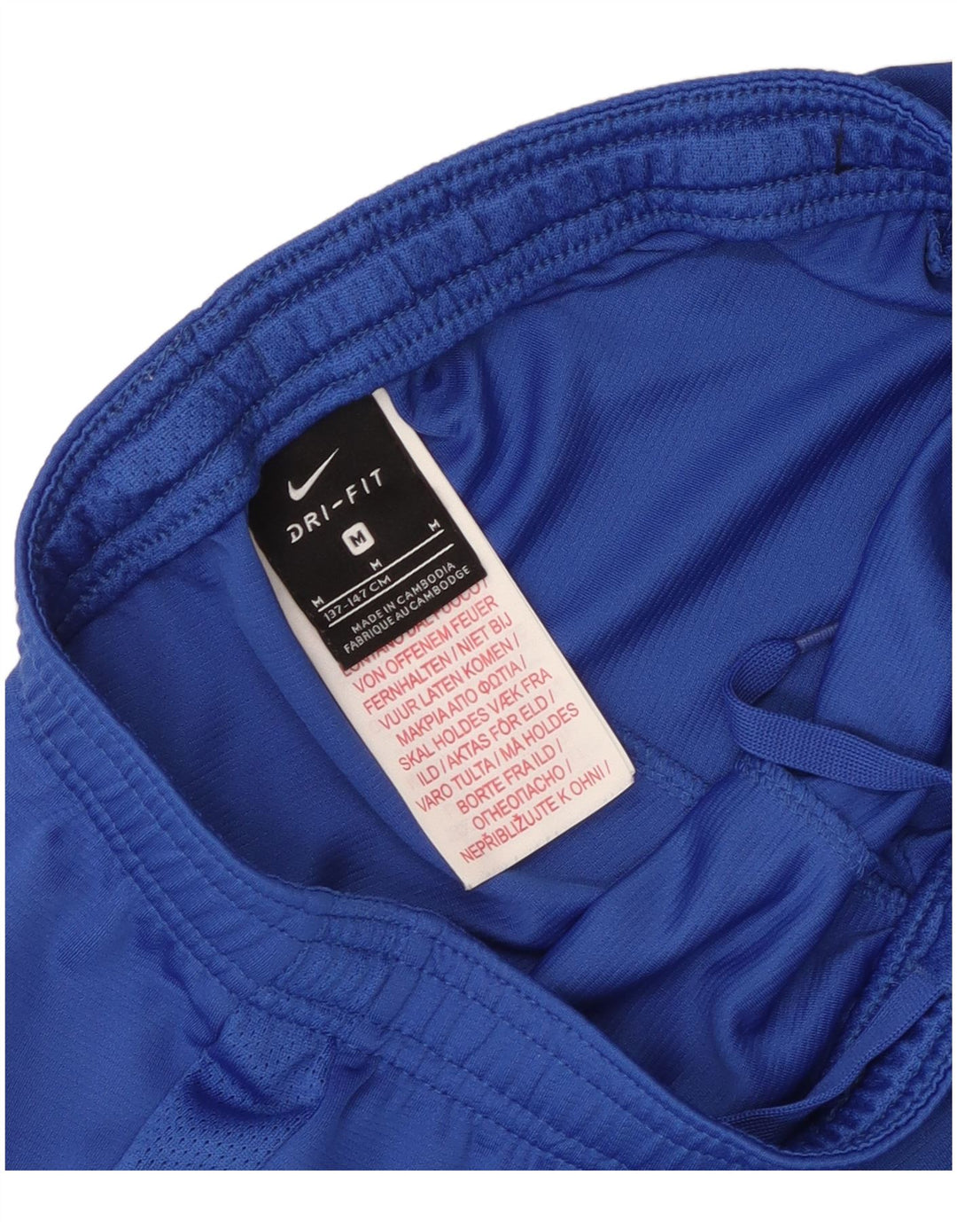 Nike Pantalones cortos deportivos Dri Fit para niños 10-11 años Poliéster azul medio
