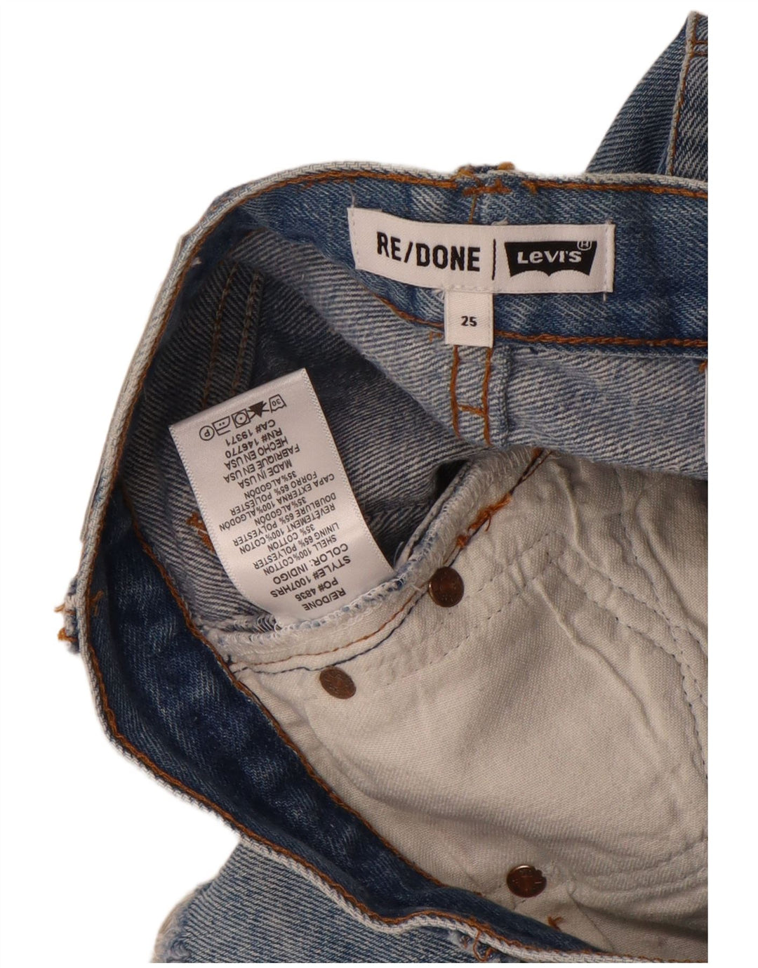 Shorts Vaqueros Levi's Mujer W25 XS Algodón Azul