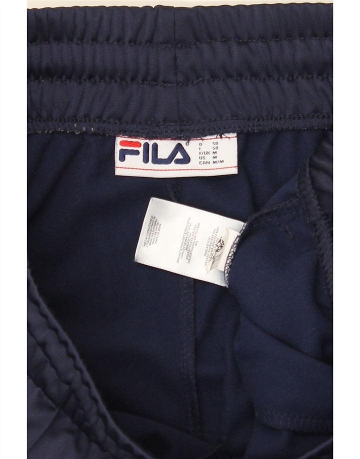 FILA Mens Tracksuit Trousers Joggers Medium Navy Blue Polyester Vintage Fila and Second-Hand Fila from Messina Hembry 