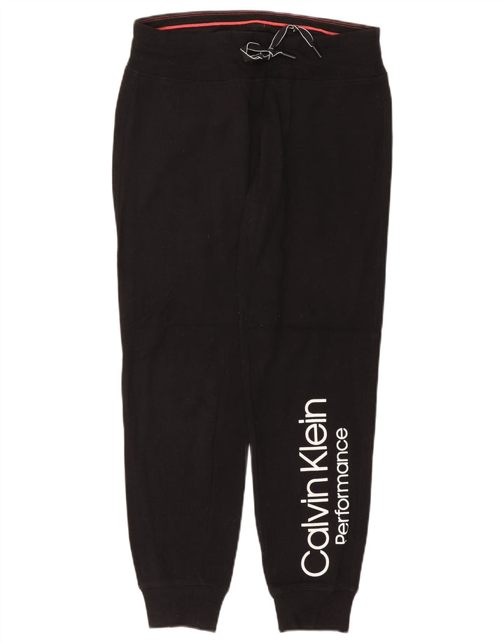 CALVIN KLEIN Pantalones de chándal gráficos para mujer Joggers UK 10 Small Black