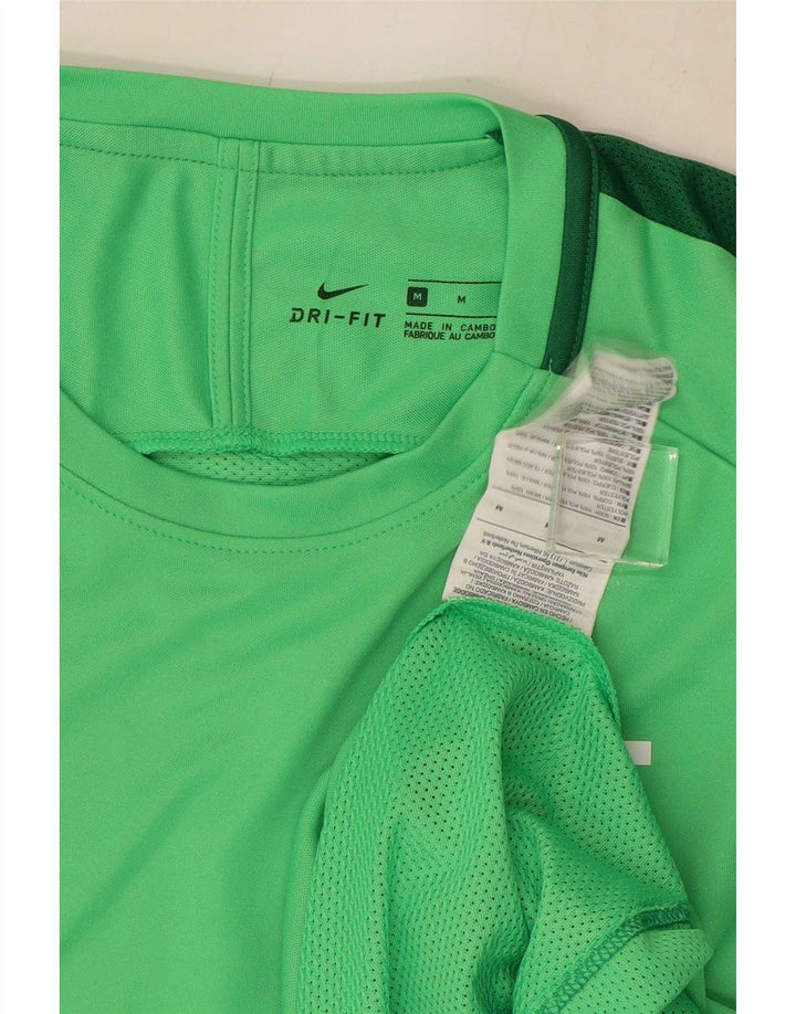 Camiseta Nike Dri Fit Graphic para hombre Poliéster color block verde medio