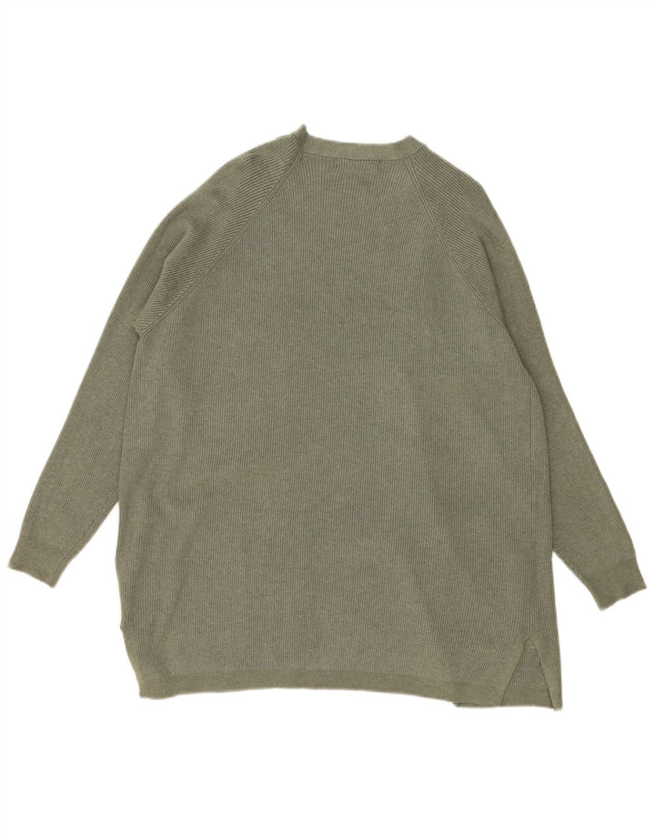 Marks & Spencer Suéter tipo cárdigan abierto de gran tamaño para mujer UK 46 Large Khaki
