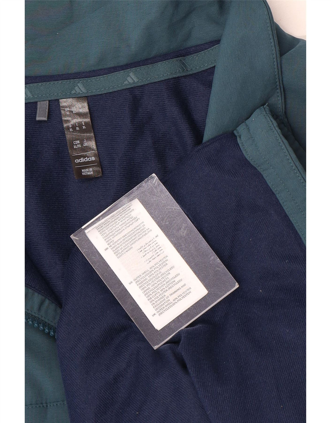 Adidas Hombre Jersey Chándal Top Chaqueta XL Azul Marino Colorblock
