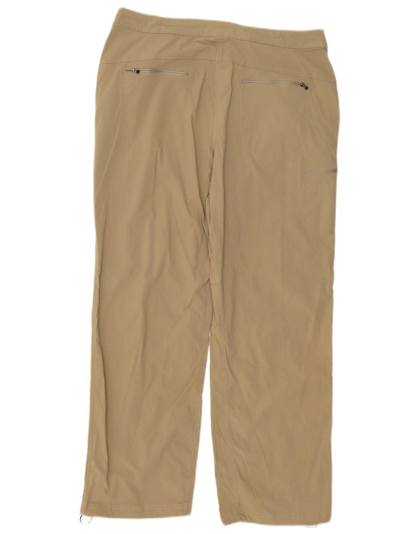 L.L.BEAN Pantalones cargo rectos para mujer US 16 2XL W36 L30 Caqui Nylon