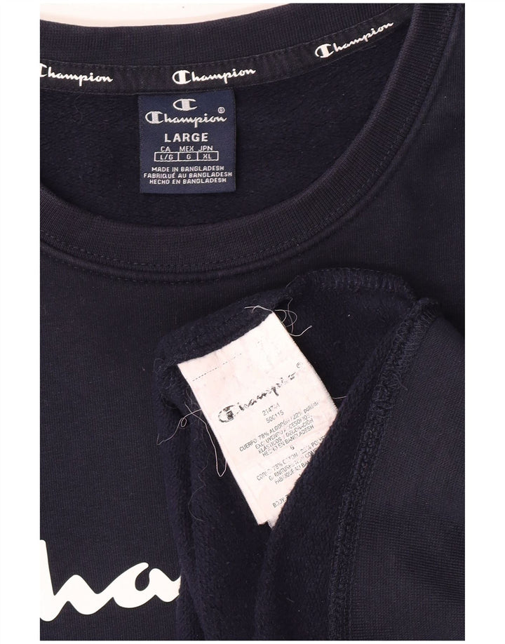 Champion Sudadera Jumper para Hombre Grande Azul Marino Algodón