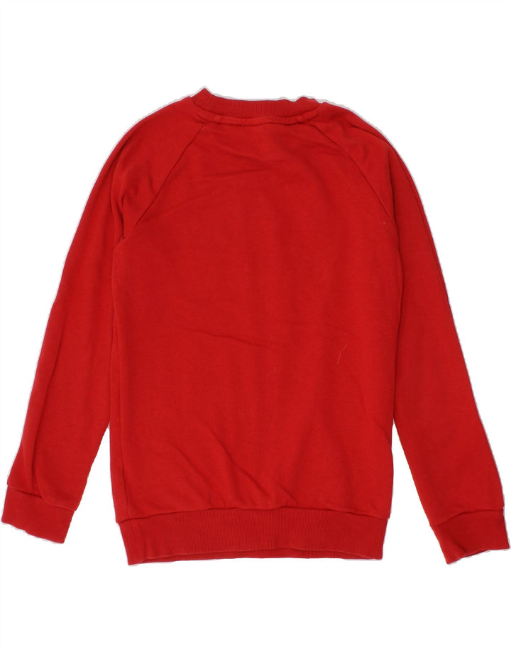 ADIDAS Boys Graphic Sweatshirt Jumper 7-8 Years Red Cotton Vintage Adidas and Second-Hand Adidas from Messina Hembry 