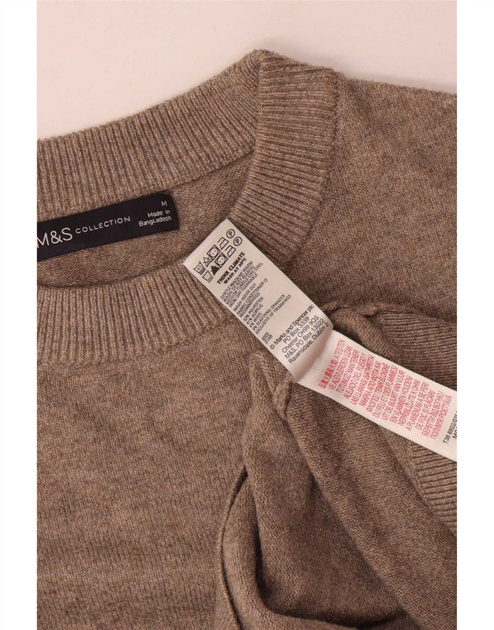 Marks & Spencer Jersey de cuello redondo para mujer UK 44 Poliéster gris medio