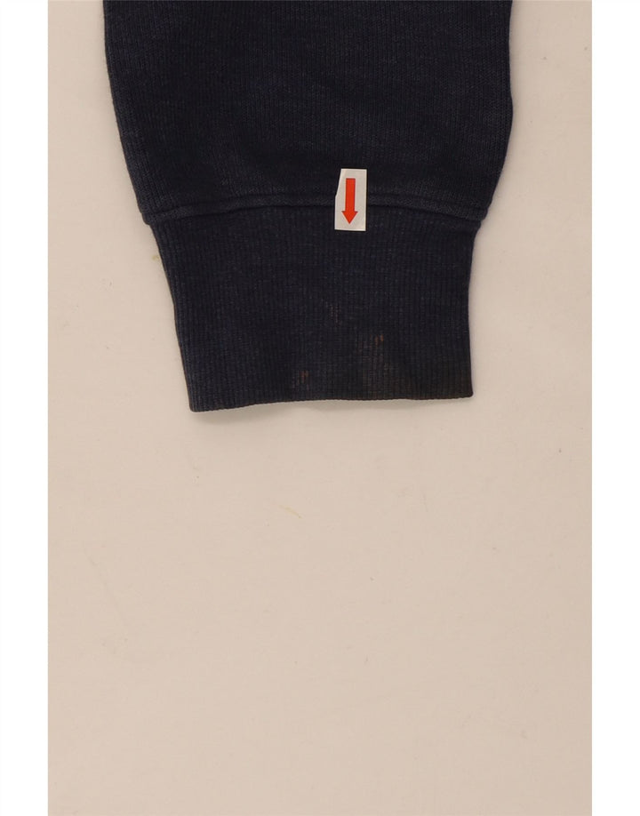 Gant Jersey De Cuello Con Cremallera Para Hombre Jersey De Algodón Azul Marino Mediano