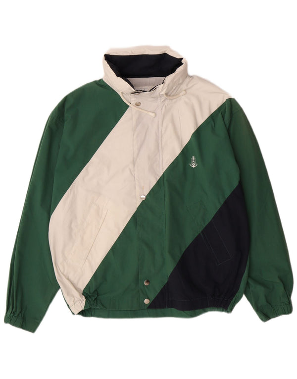 Patriot Chaqueta bomber con capucha para hombre UK 36 Small Verde Colorblock Algodón