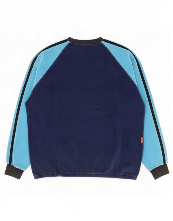 Seven 7 Hombre Sudadera De Terciopelo Jumper Medium Azul Marino Colorblock Algodón