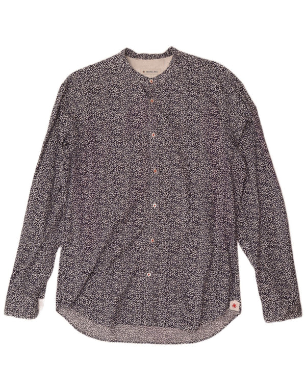 Manuel Ritz Camisa para hombre Talla 42 16 1/2 Grande Azul marino Floral