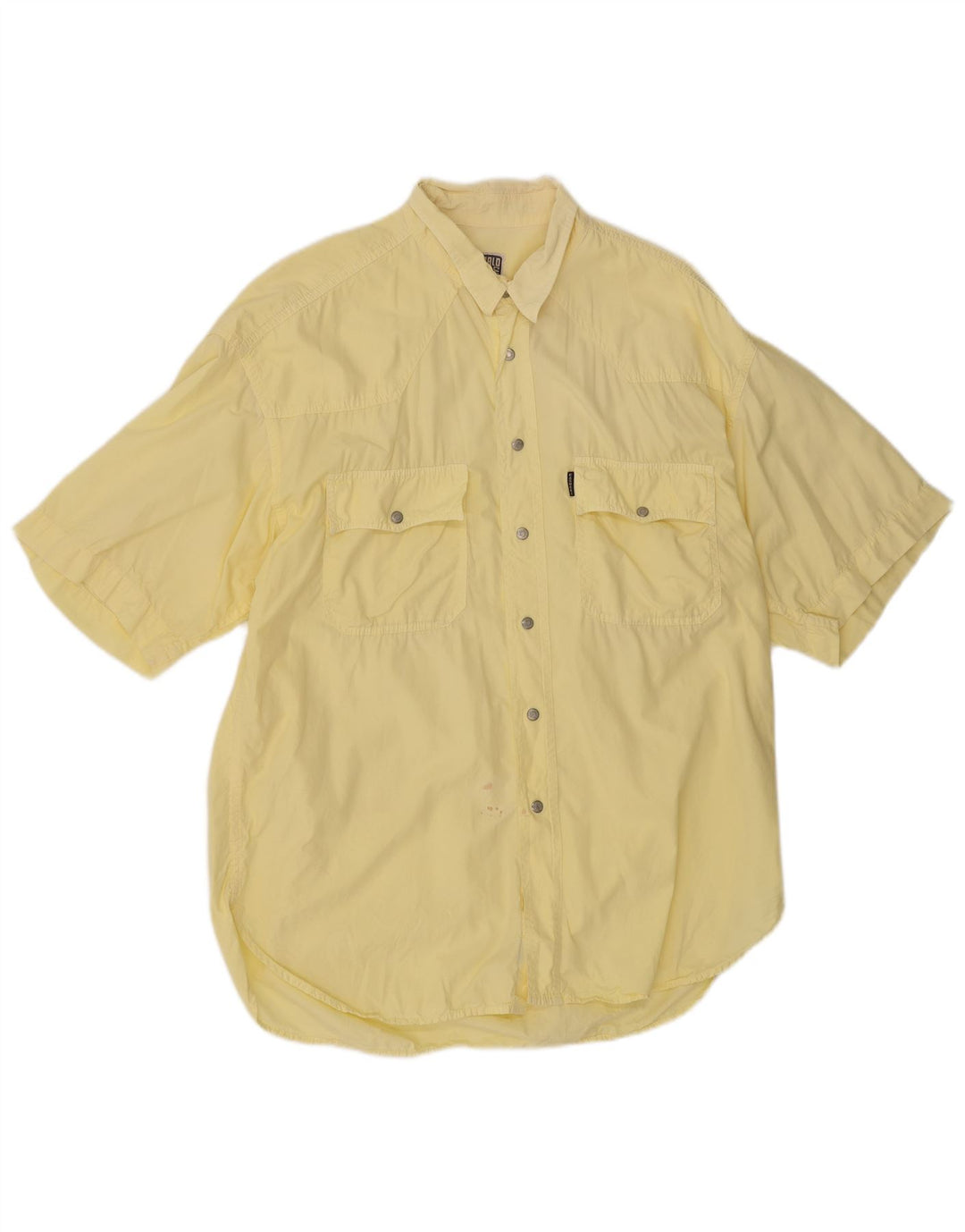 Cassuci Camisa Manga Corta Hombre XL Algodón Amarillo