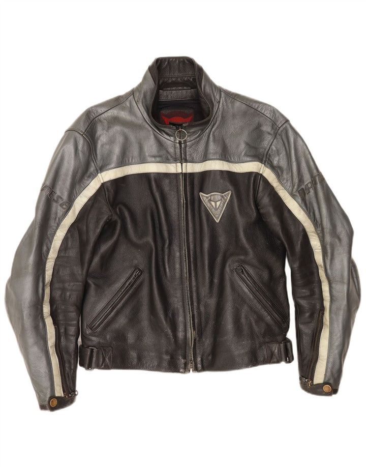 Dainese Chaqueta Racer de Cuero para Hombre EU 46 2XS Bloque de Color Negro