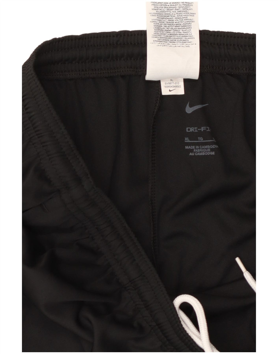 NIKE Mujer Dri Fit Chándal Pantalones UK 40 XL Poliéster Negro