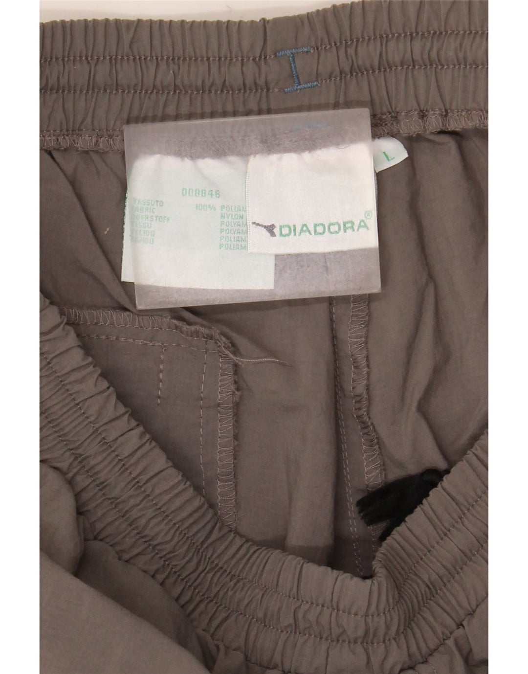 Diadora Pantalón Chándal Hombre Grande Gris Poliamida