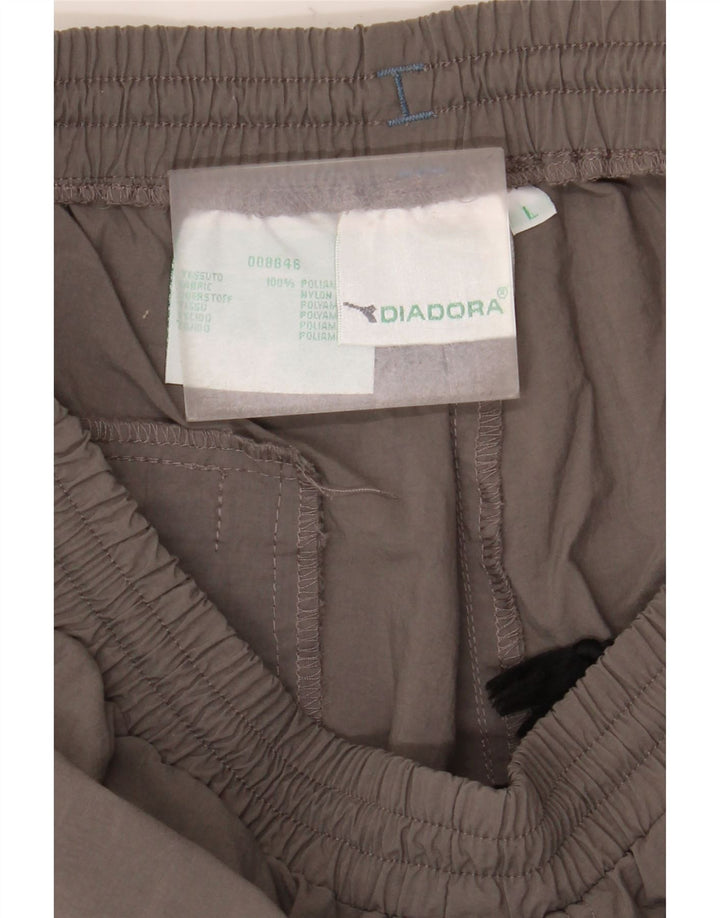 Diadora Pantalón Chándal Hombre Grande Gris Poliamida