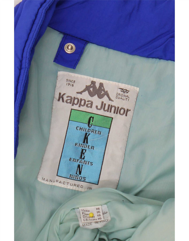 Kappa Chaqueta de esquí de ajuste relajado con gráfico para niños 15-16 años Bloque de color azul