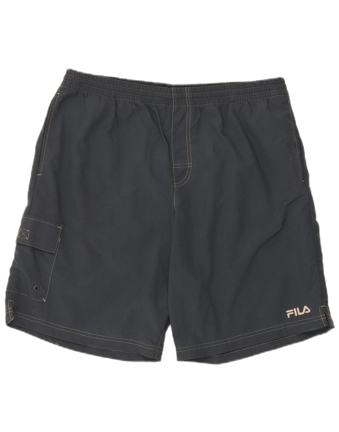 Fila Shorts Deportivos Hombre XL Poliamida Gris