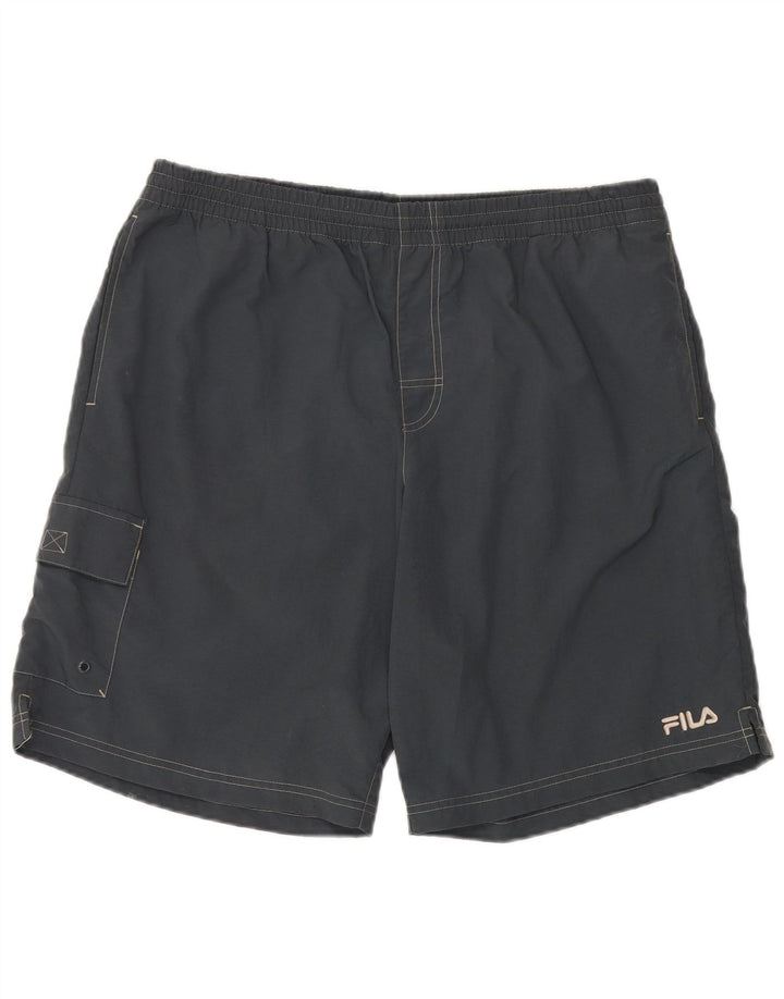 Fila Shorts Deportivos Hombre XL Poliamida Gris
