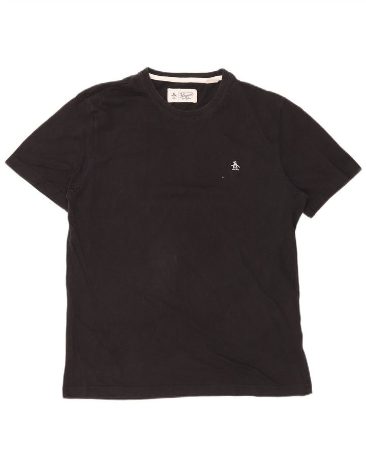 PENGUIN Camiseta Hombre Top Grande Algodón Negro