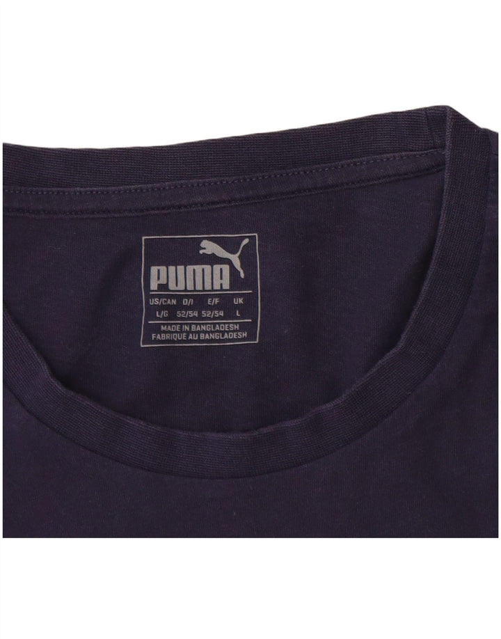 Puma - Camiseta gráfica para hombre, talla grande, azul marino