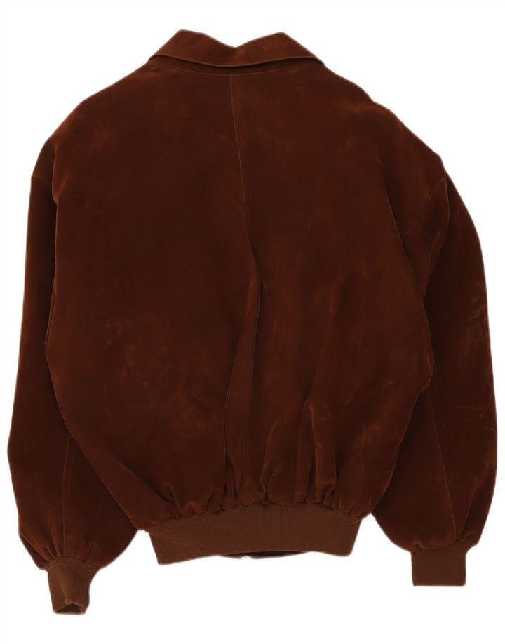 Vintage hombres ante bomber chaqueta Reino Unido 40 marrón grande