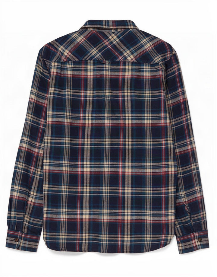 Camisa de franela para hombre de White Stuff de algodón a cuadros en azul medio