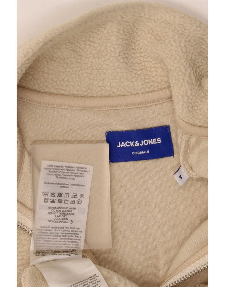 Jack & Jones Hombre Jersey De Forro Polar Con Cremallera Y Cuello Medio Poliéster Beige