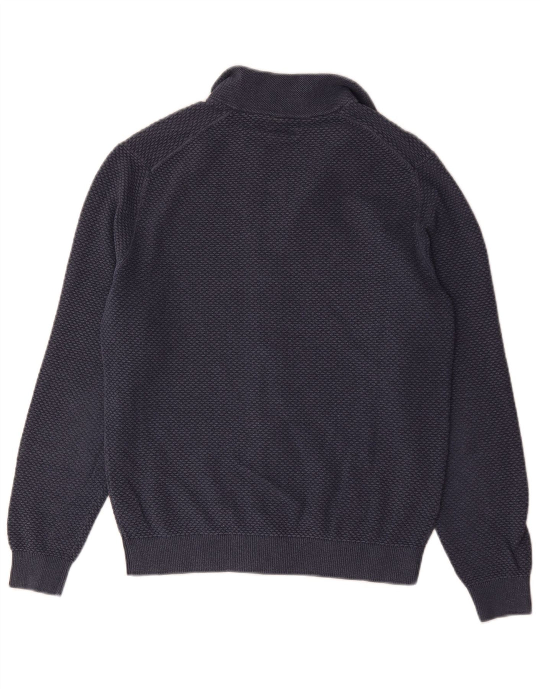 Massimo Dutti Hombre Jersey Cárdigan Cremallera Completa Small Azul Marino Algodón