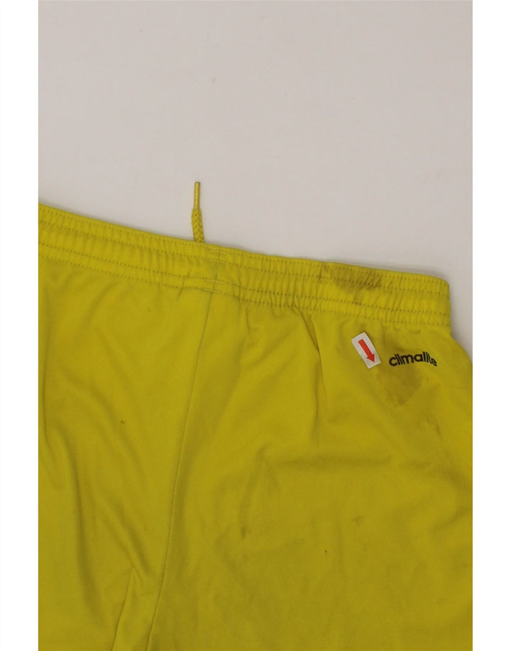 ADIDAS Boys Climalite Sport Shorts 9-10 Years Medium  Yellow Polyester Vintage Adidas and Second-Hand Adidas from Messina Hembry 