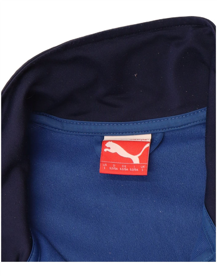 Puma Chaqueta de chándal para hombre con bloques de color azul grande Poliéster