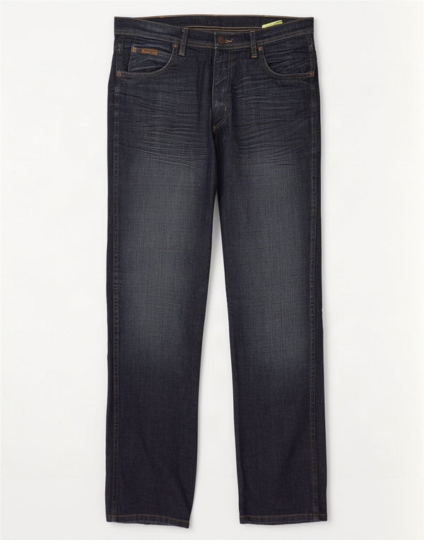 Wrangler Vaqueros rectos elásticos Arizona para hombre W34 L34 Algodón azul marino