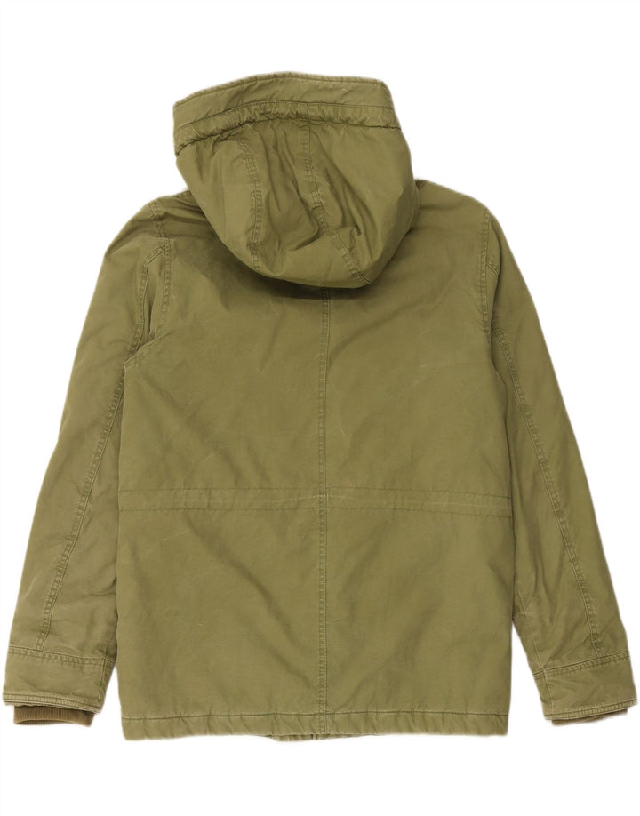 G-STAR Chaqueta utilitaria con capucha para hombre UK 36 Small Khaki Cotton