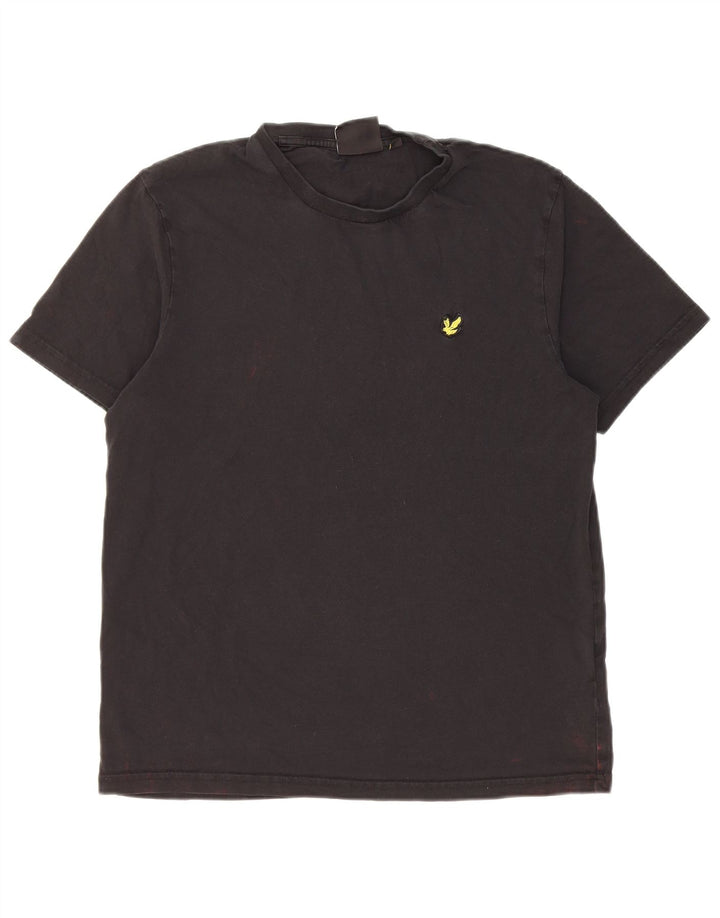 Lyle & Scott Camiseta para hombre Top Medium Black Cotton