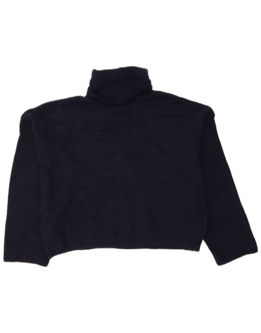 Zara Mujer Oversize Roll Neck Jumper Sweater UK 10 Small Azul Marino