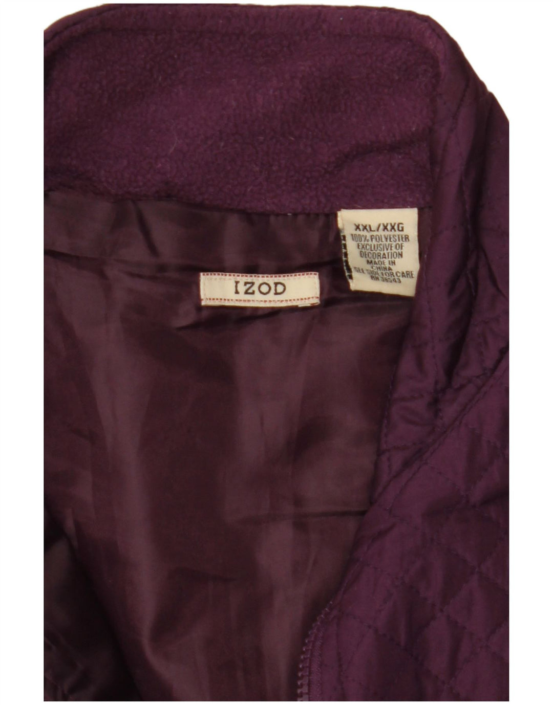 Izod Chaleco acolchado para mujer UK 20 2XL Poliéster granate