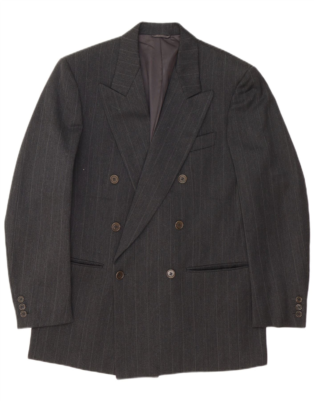 Cerruti 1881 Chaqueta tipo blazer con doble botonadura para hombre IT 48 Gris medio a rayas