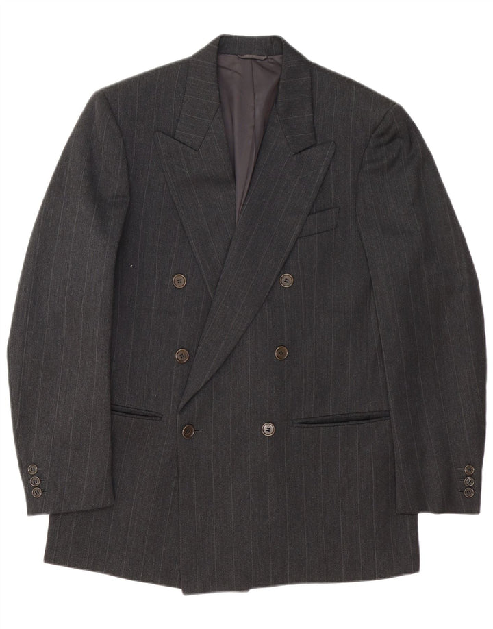 Cerruti 1881 Chaqueta tipo blazer con doble botonadura para hombre IT 48 Gris medio a rayas