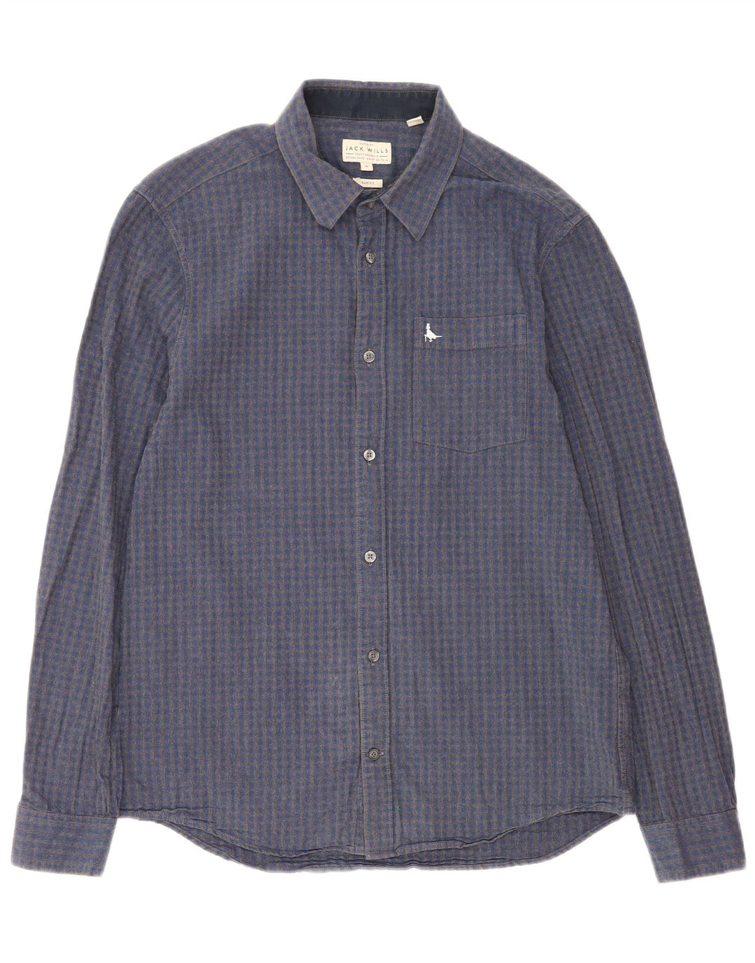 Camisa Jack Wills Hombre Slim Fit De Algodón A Cuadros Azul Medio