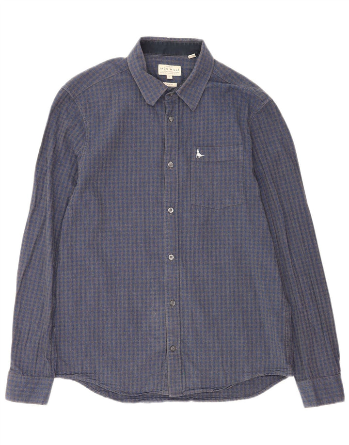 Camisa Jack Wills Hombre Slim Fit De Algodón A Cuadros Azul Medio