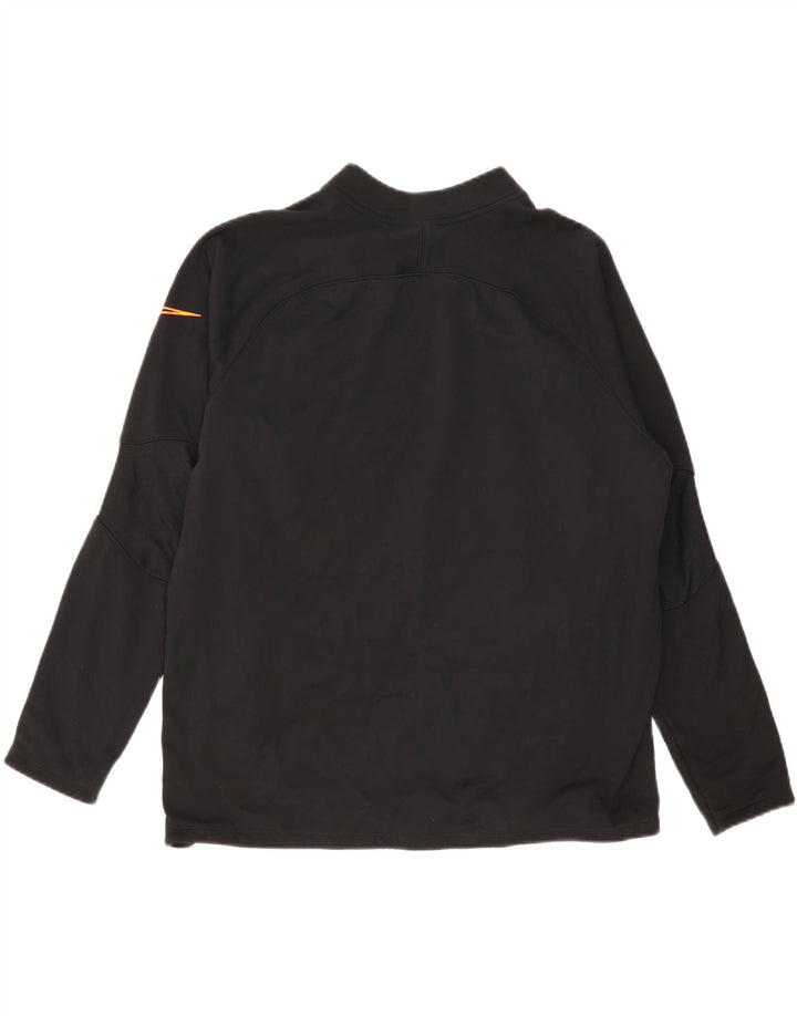 NIKE Hombre Dri Fit Zip Neck Sudadera Jumper XL Poliéster Negro