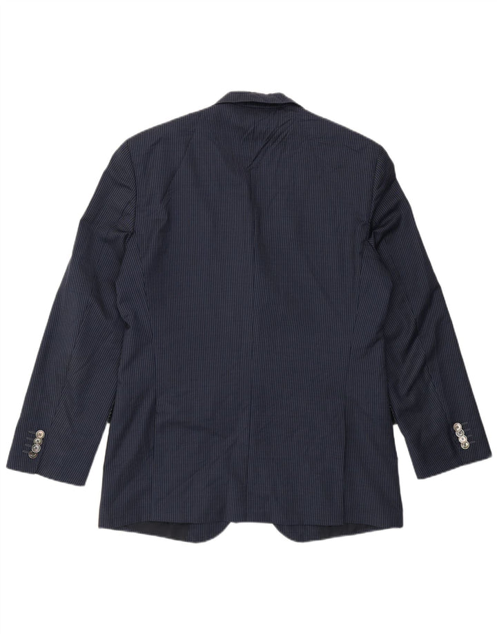 Hugo Boss Chaqueta tipo blazer de 2 botones para hombre EU 50 Large Azul marino a rayas