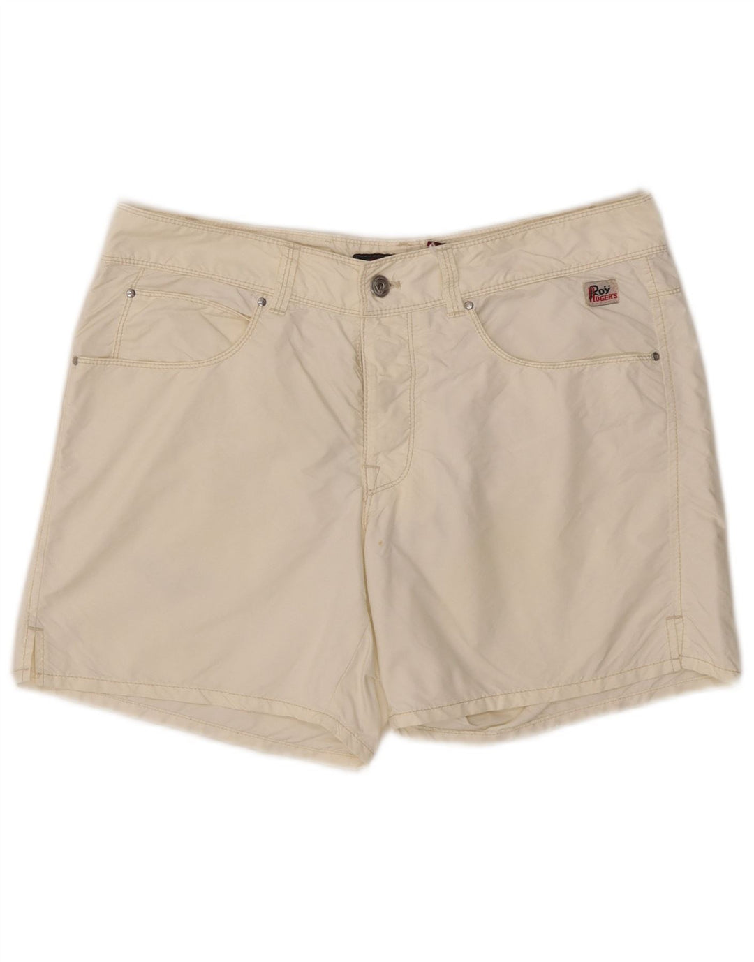 Roy Rogers Pantalones cortos casuales para mujer IT 48 XL W34 Poliamida blanco roto