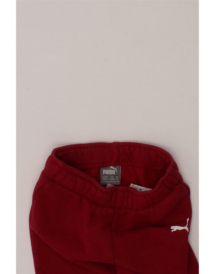 PUMA Baby Girls Joggers Tracksuit Trousers 3-6 Months  Burgundy Cotton Vintage Puma and Second-Hand Puma from Messina Hembry 