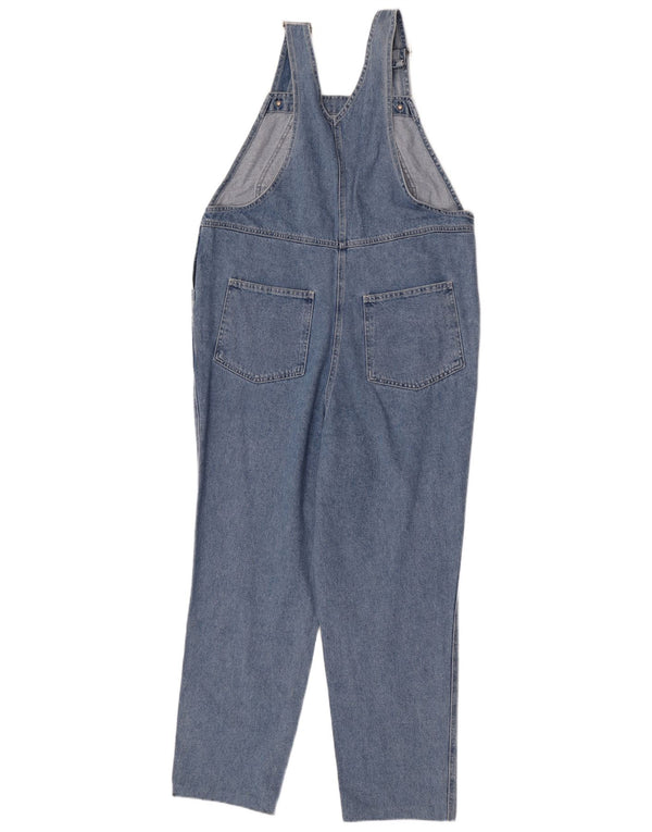 Vintage Mujer Dungarees Jeans W36 L28 Algodón Floral Azul